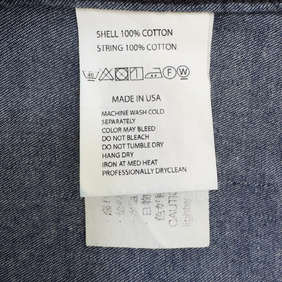 *2017 FWK Engineered Garments Cotton Chambray Cagoule Dress - Indigo - Small - Picture 4 of 5